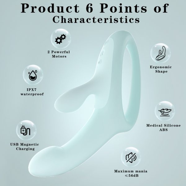 Swan Cross-border Push-pull Stick Rabbit Head Vibrator for Women, Women's Masturbation device, Women's toy Vibrator for women - Image 7