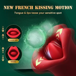 French Kiss Biting & Licking Moving Mouth Tongue Vibrator