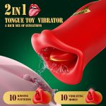 French Kiss Biting & Licking Moving Mouth Tongue Vibrator - Image 4