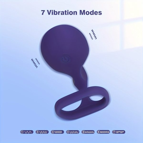 Couple silicone clitoral stimulation vibration penis ring - Image 2