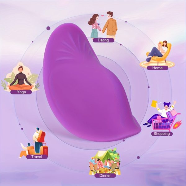 1 piece rechargeable wireless butterfly clitoral stimulator with apps and remote control, wearable women's vibrating egg underwear, easy to clean, long-lasting lithium battery, wireless support - Image 3