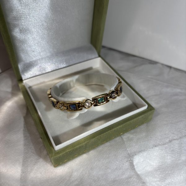 New fashionable diamond-encrusted bracelet, healthy germanium element negative ion bracelet - Image 2