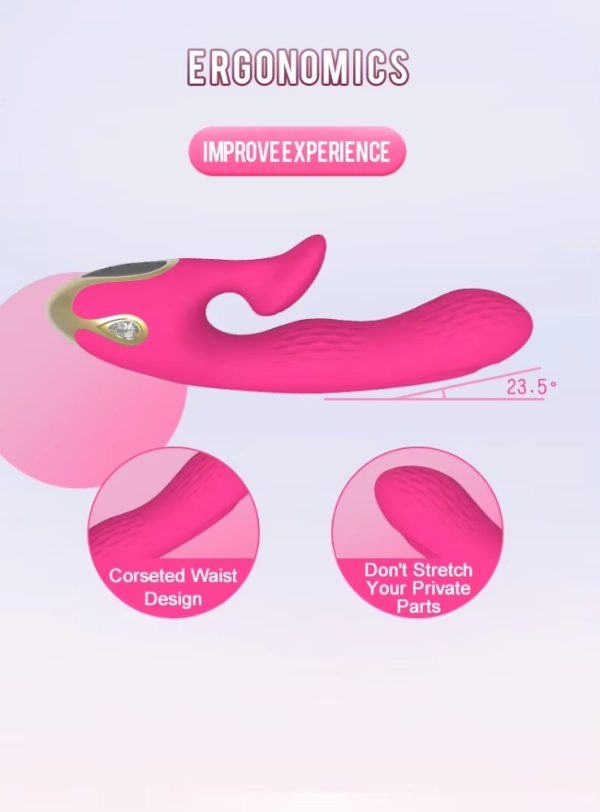 Dual-action waterproof silicone USB charger, female masturbation G-spot rabbit vibrator - Image 3