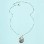 New trendy European and American fashion accessories, retro turquoise alloy denim hat pendant necklace, simple and creative design - Image 3