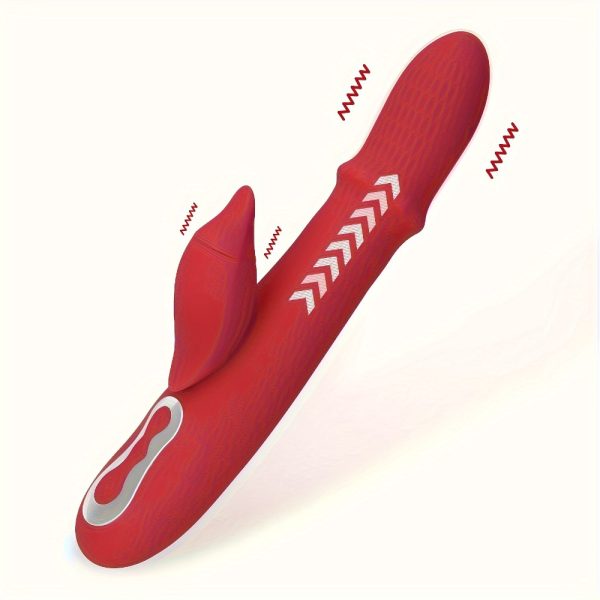 Thrusting Ribbed Rabbit Vibe with Clitoral Nub - Image 1