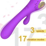 Female masturbation G-spot rechargeable silicone rabbit sensing - Powerful dual stimulation! - Image 3