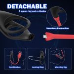 DX7 penile ring for couples to share remote-controlled sperm lock ring, male anti-radiation penile delay ring for both men and women to vibrate and masturbate together - Image 4
