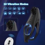 DX7 penile ring for couples to share remote-controlled sperm lock ring, male anti-radiation penile delay ring for both men and women to vibrate and masturbate together - Image 5